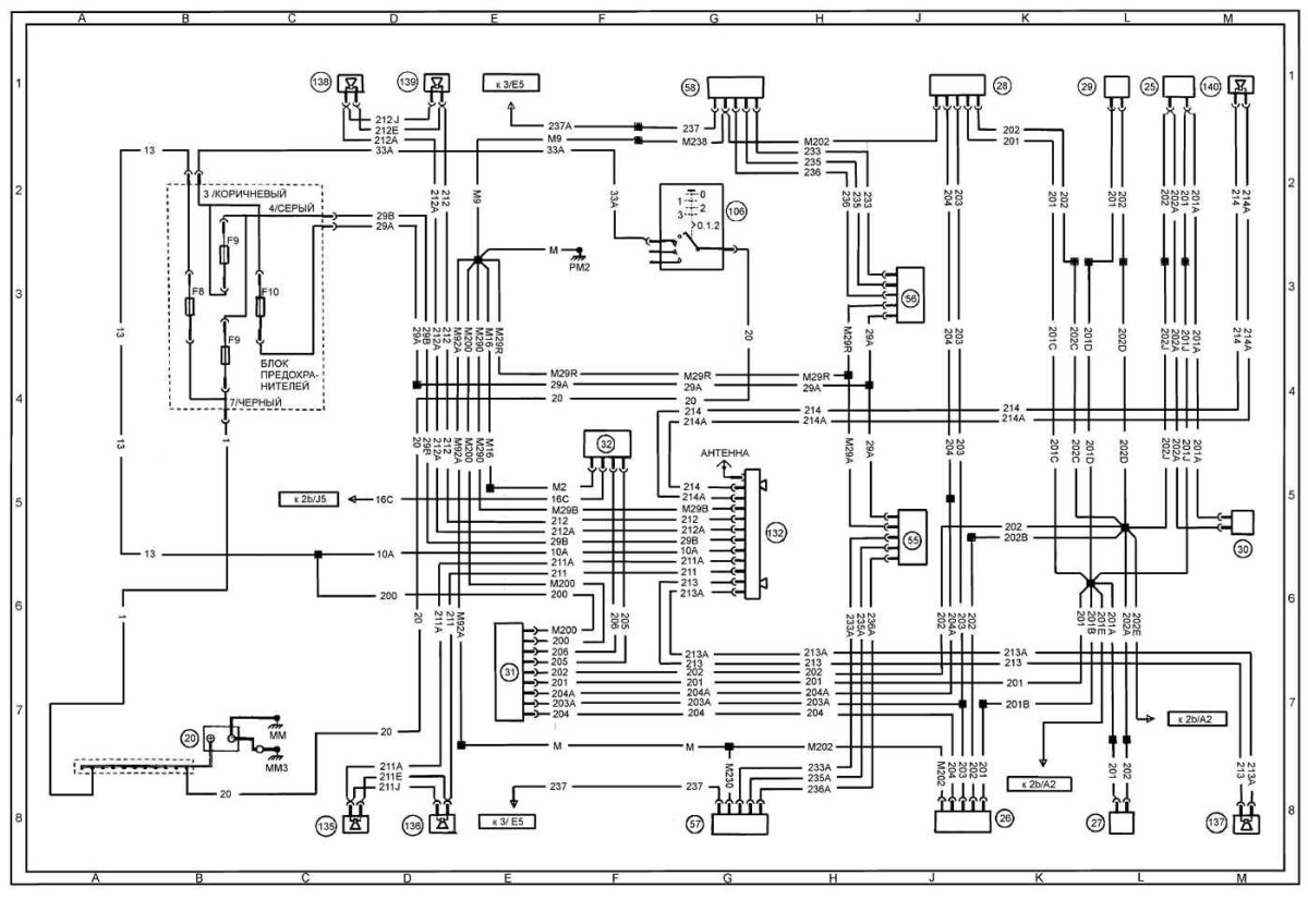 Электросхема Пежо 405 1.9 дизель