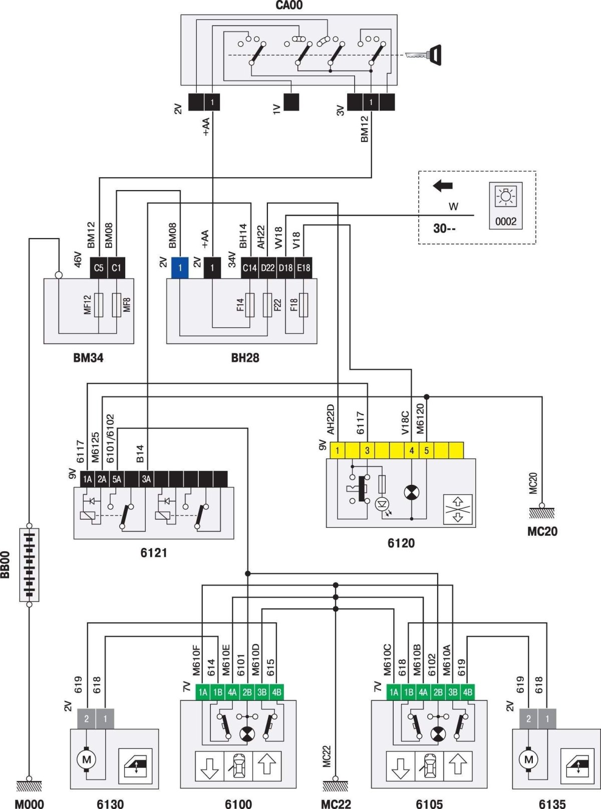 Схема проводки Пежо 206