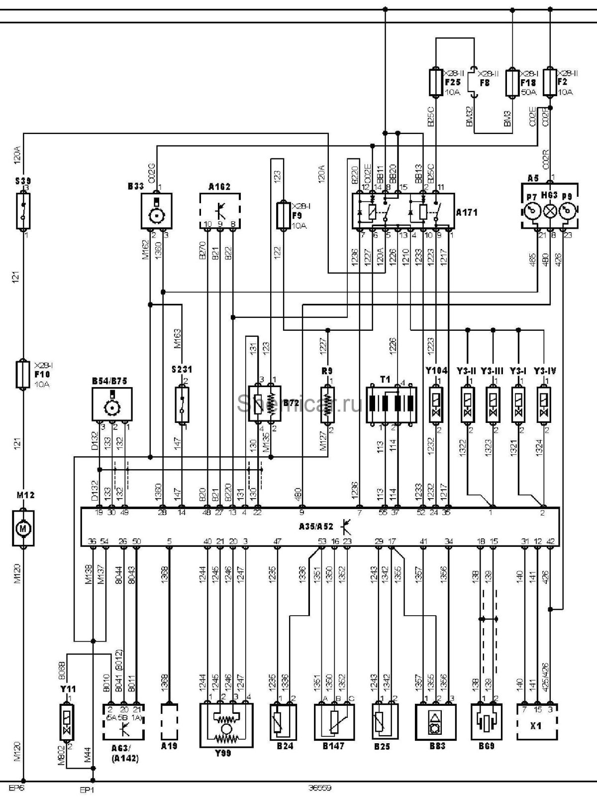 Пежо 406 схема электрооборудования