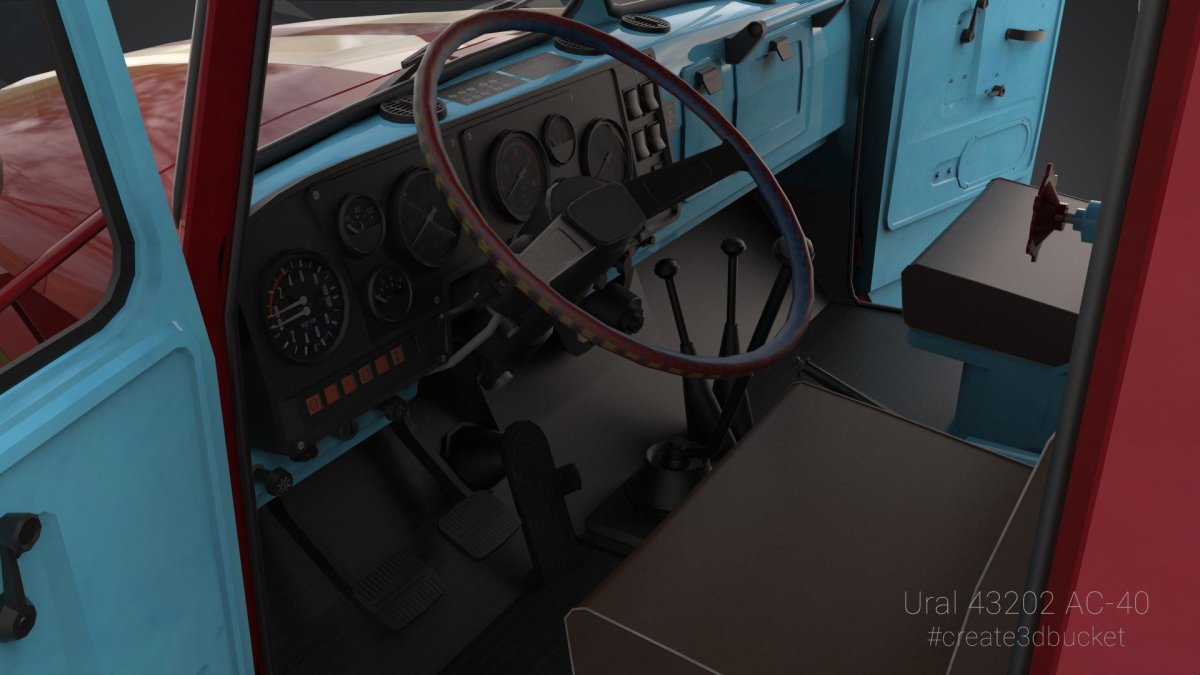 Урал 375 АЦ 40 салон