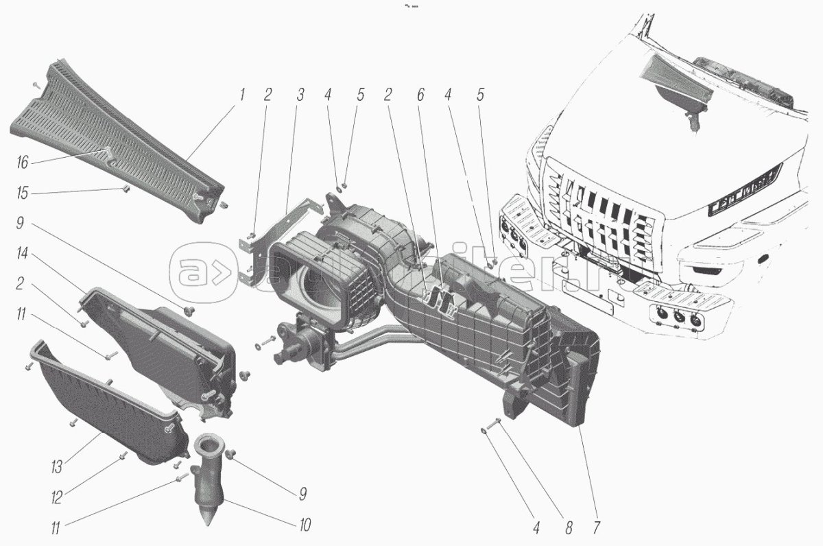 Печка салона Урал 4320