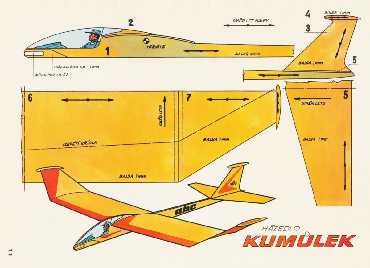 Чертежи авиамоделей планеров