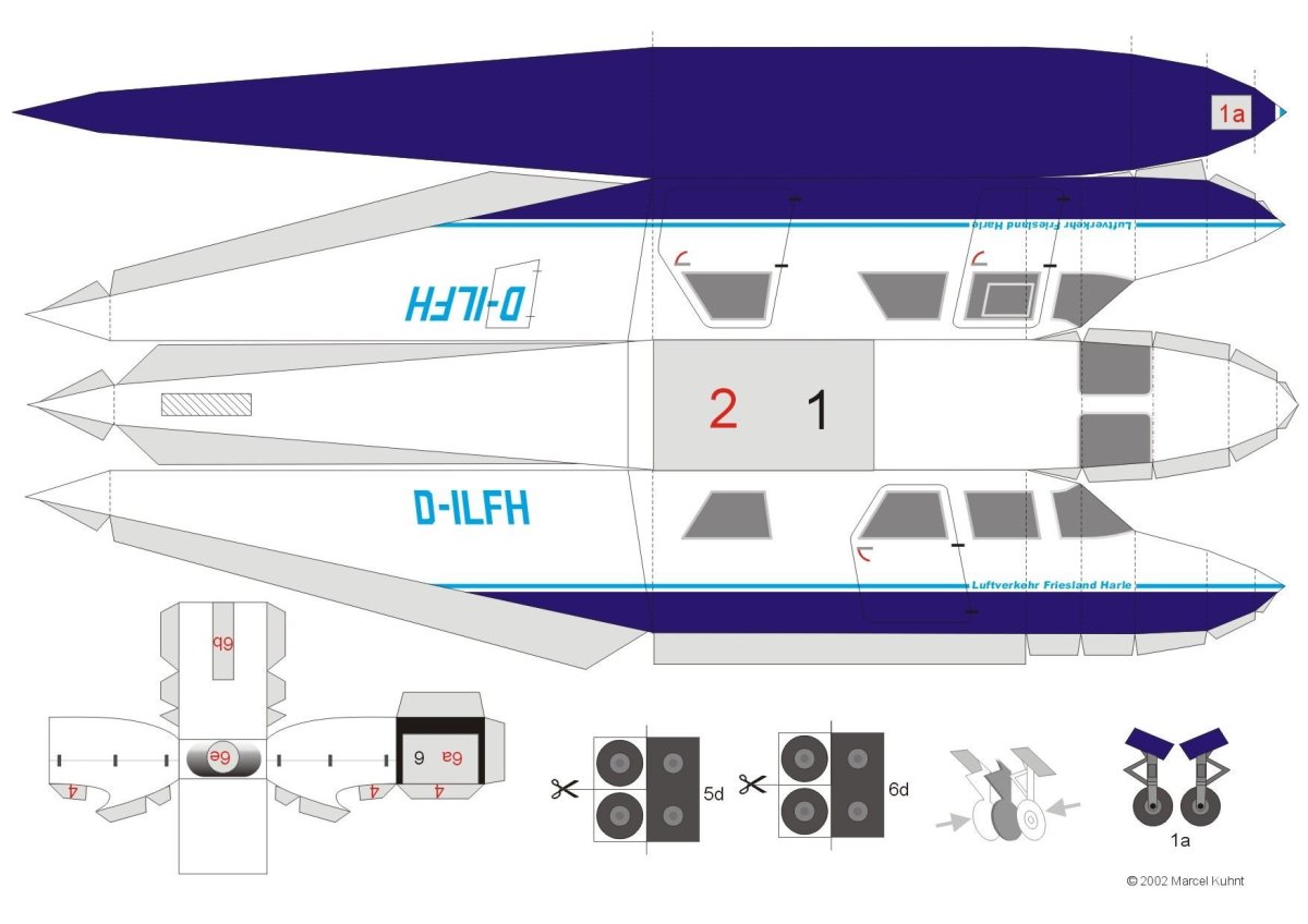 Модель самолёта из бумаги Boeing 707