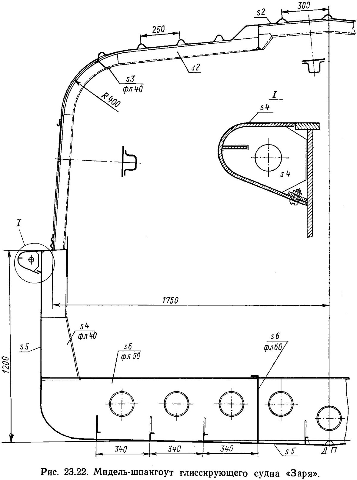 Теплоход Заря с чертежами