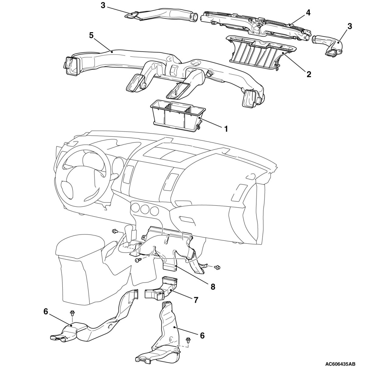 Mitsubishi Outlander система вентиляции