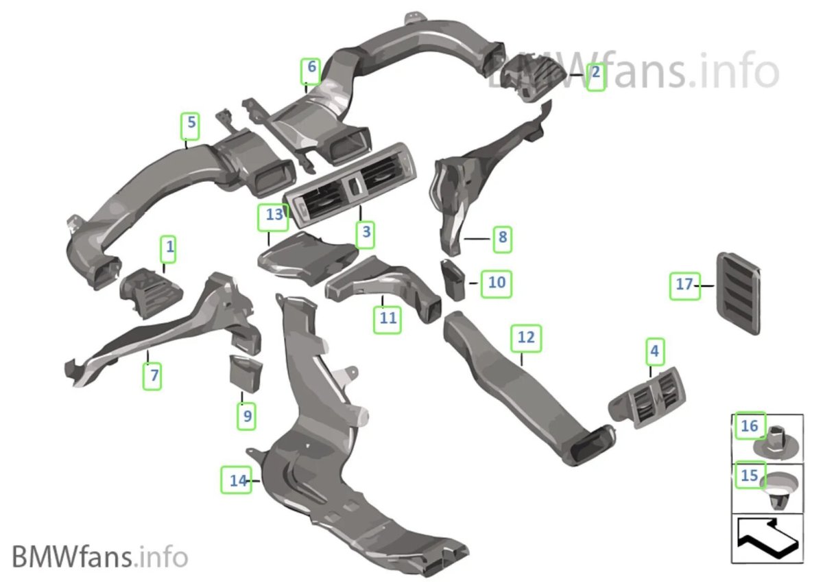 Воздуховод BMW 116i