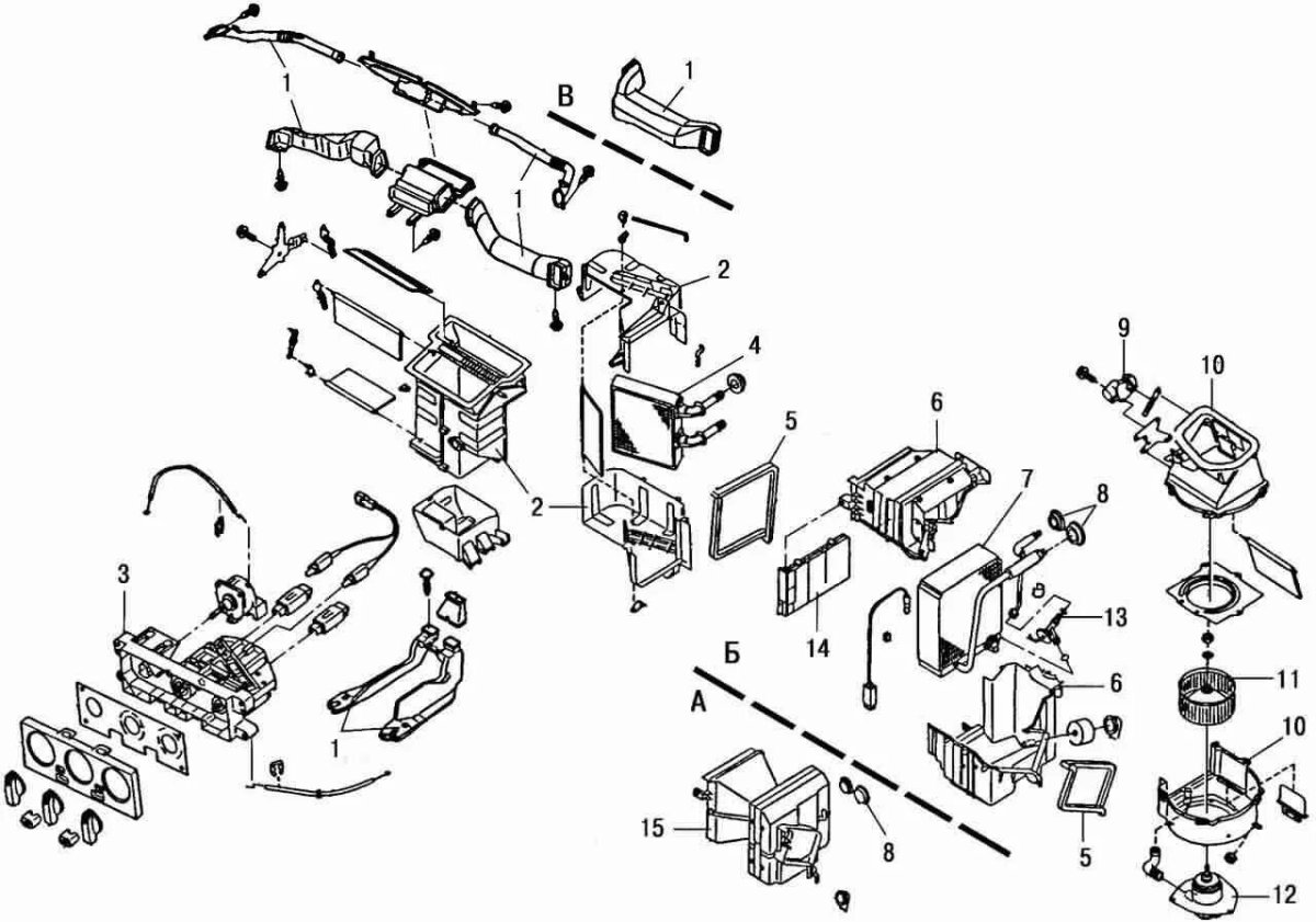 Система воздуховодов на Ниссан Альмера 15