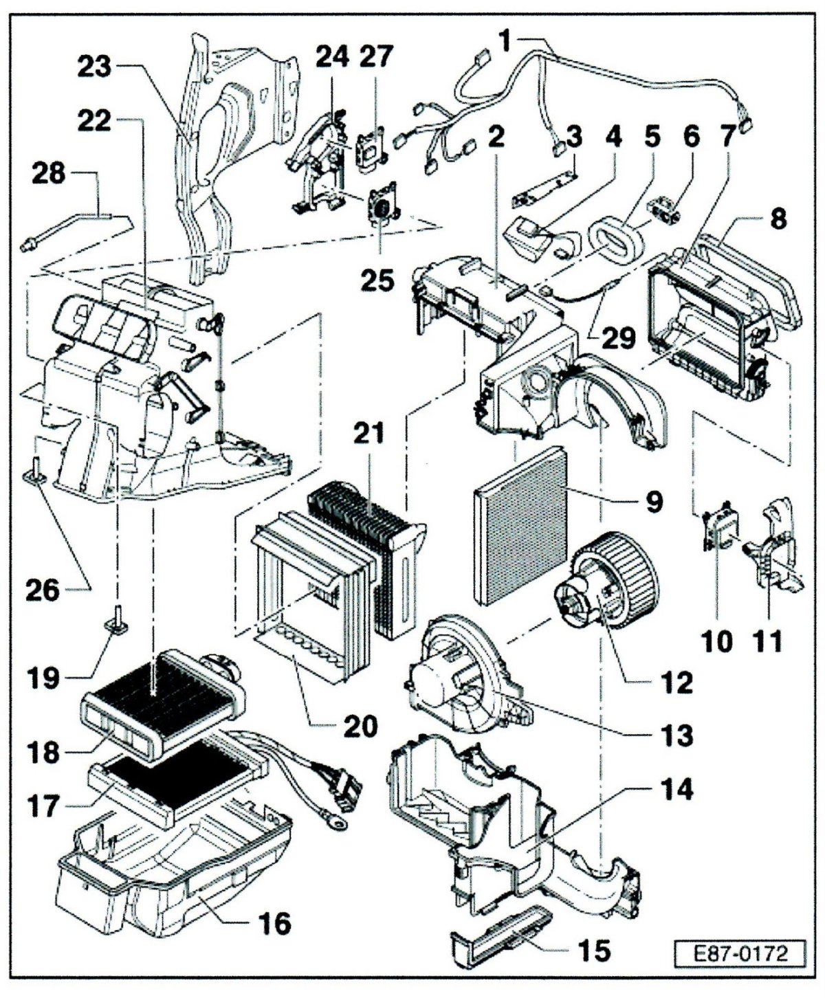 Схема отопления салона Октавия а5