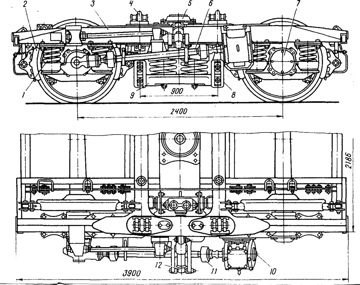 Тележка КВЗ-ЦНИИ-1