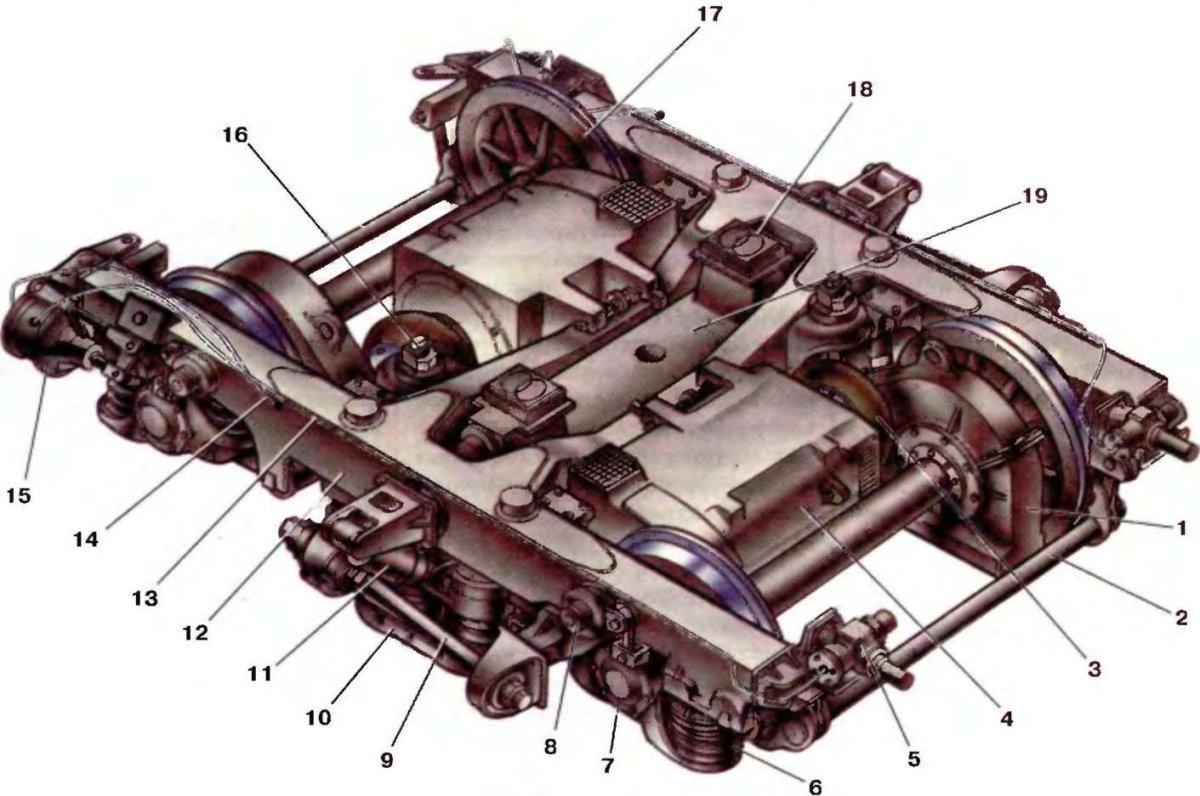 Рама тележки моторного вагона эд4м
