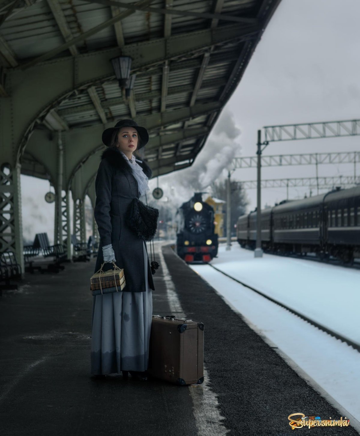 «В ожидании поезда» (1880) Нестеров