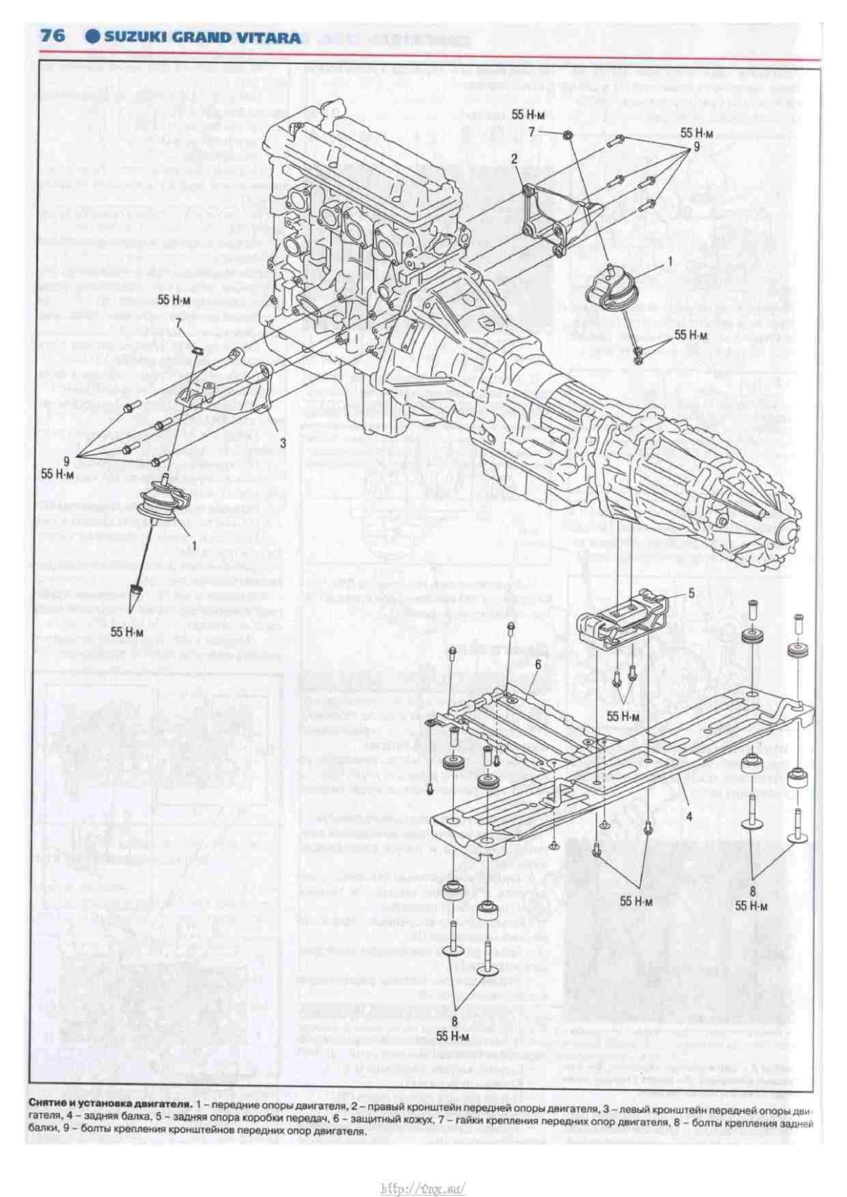 Схема с низу Сузуки Гранд Витара