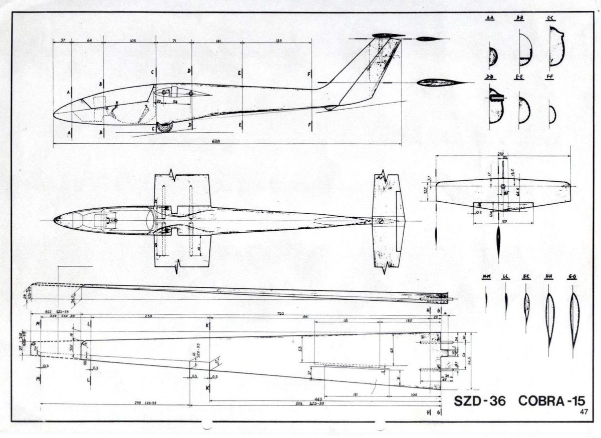 Чертеж планера ASW 28
