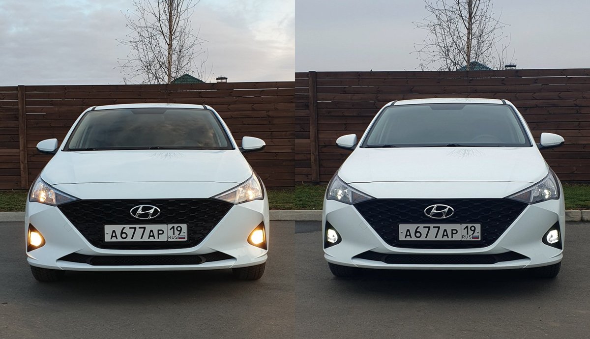 Hyundai Solaris 2021 ходовые огни
