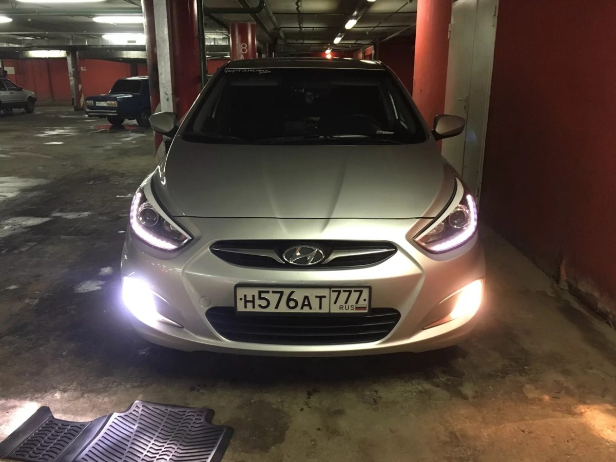 ПТФ led Hyundai Solaris