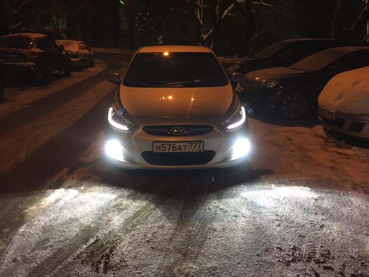 Hyundai Solaris 2 led лампы