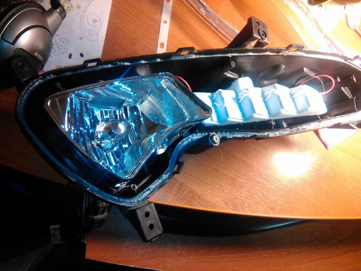 ПТФ + ДХО Hyundai Solaris 2015