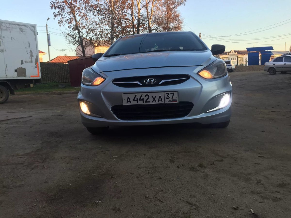 Led ПТФ Хендай Солярис 2