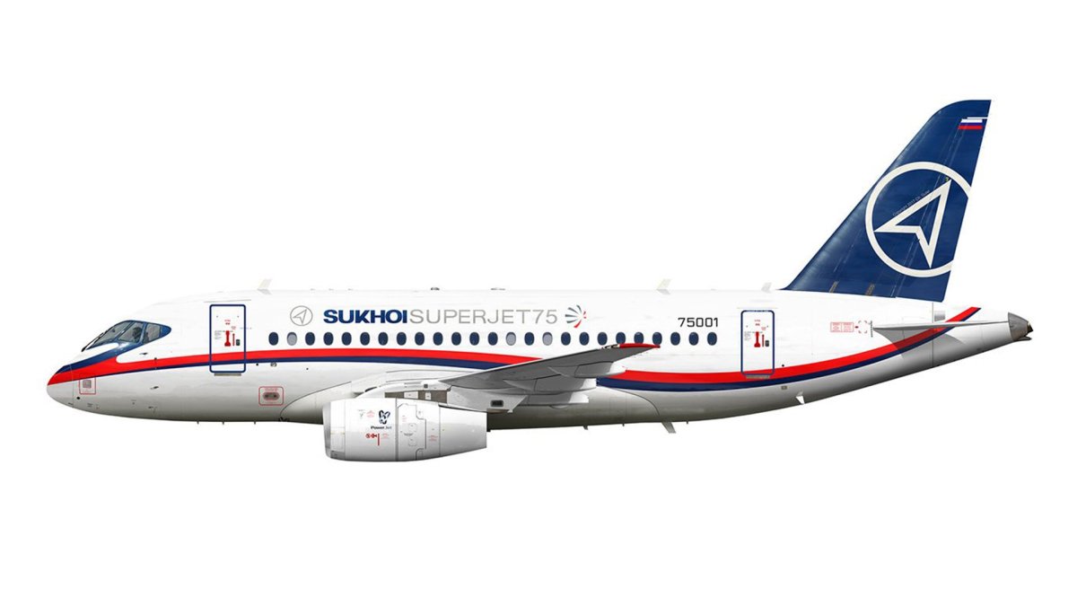 SSJ 100 вид сбоку