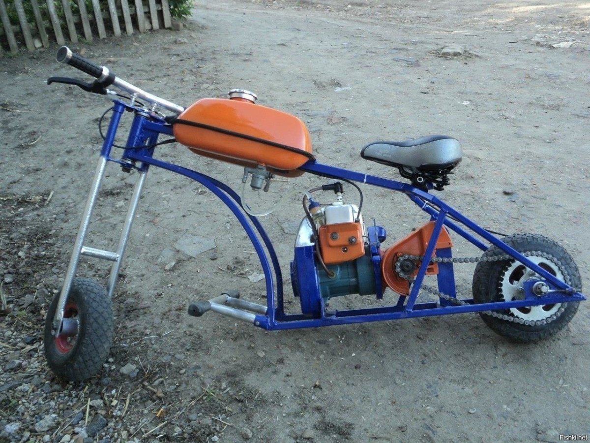 Мопед из бензопилы Хускварна