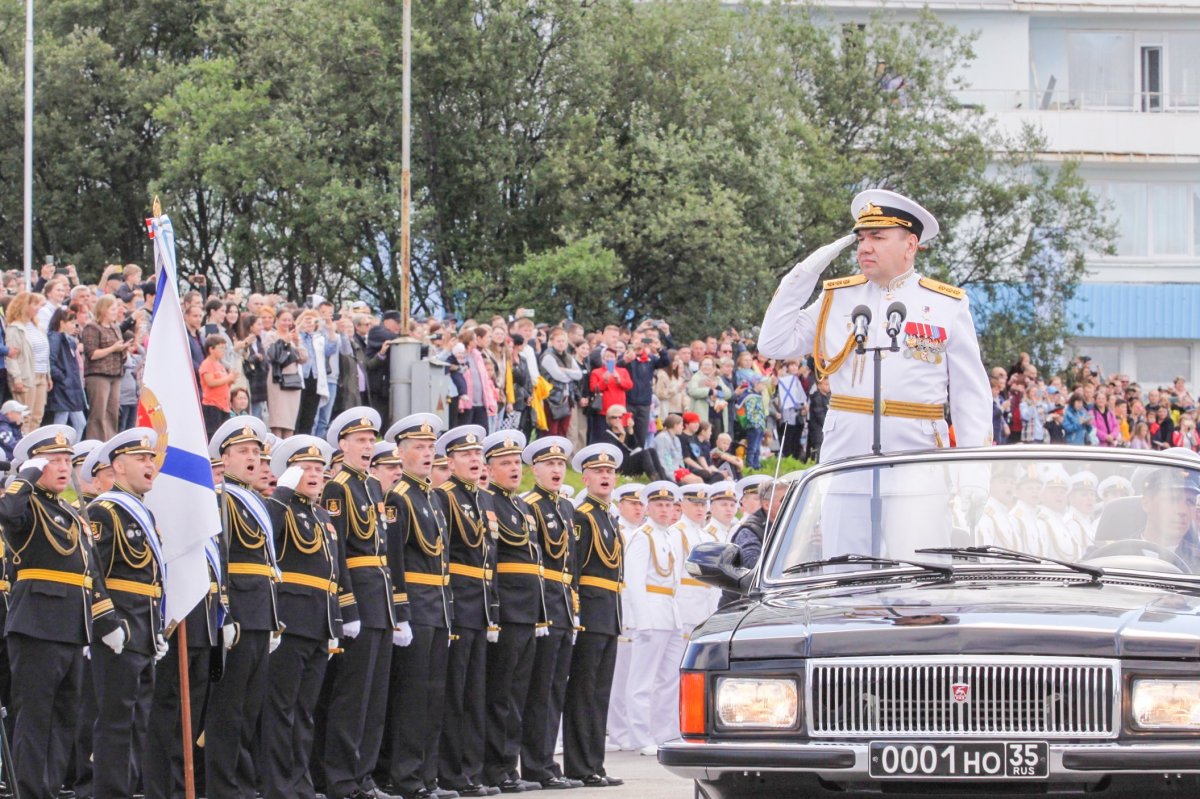 "День Северного флота" парад в Североморске