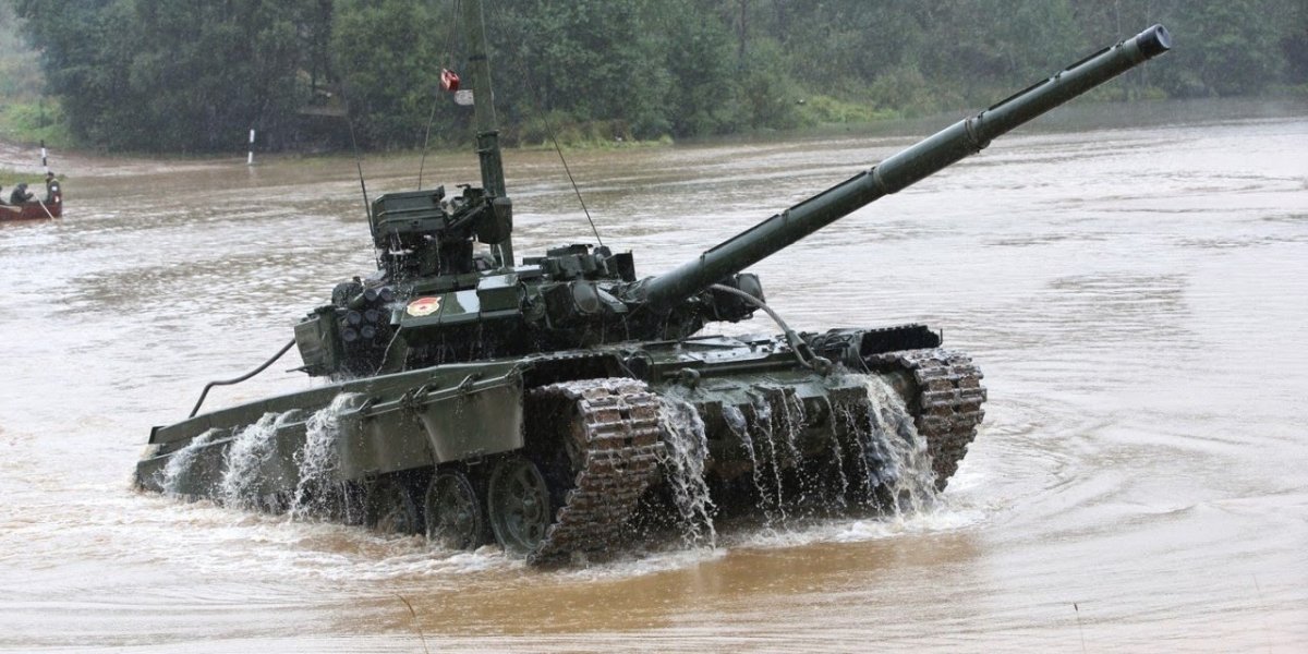 Танк т90 плавает