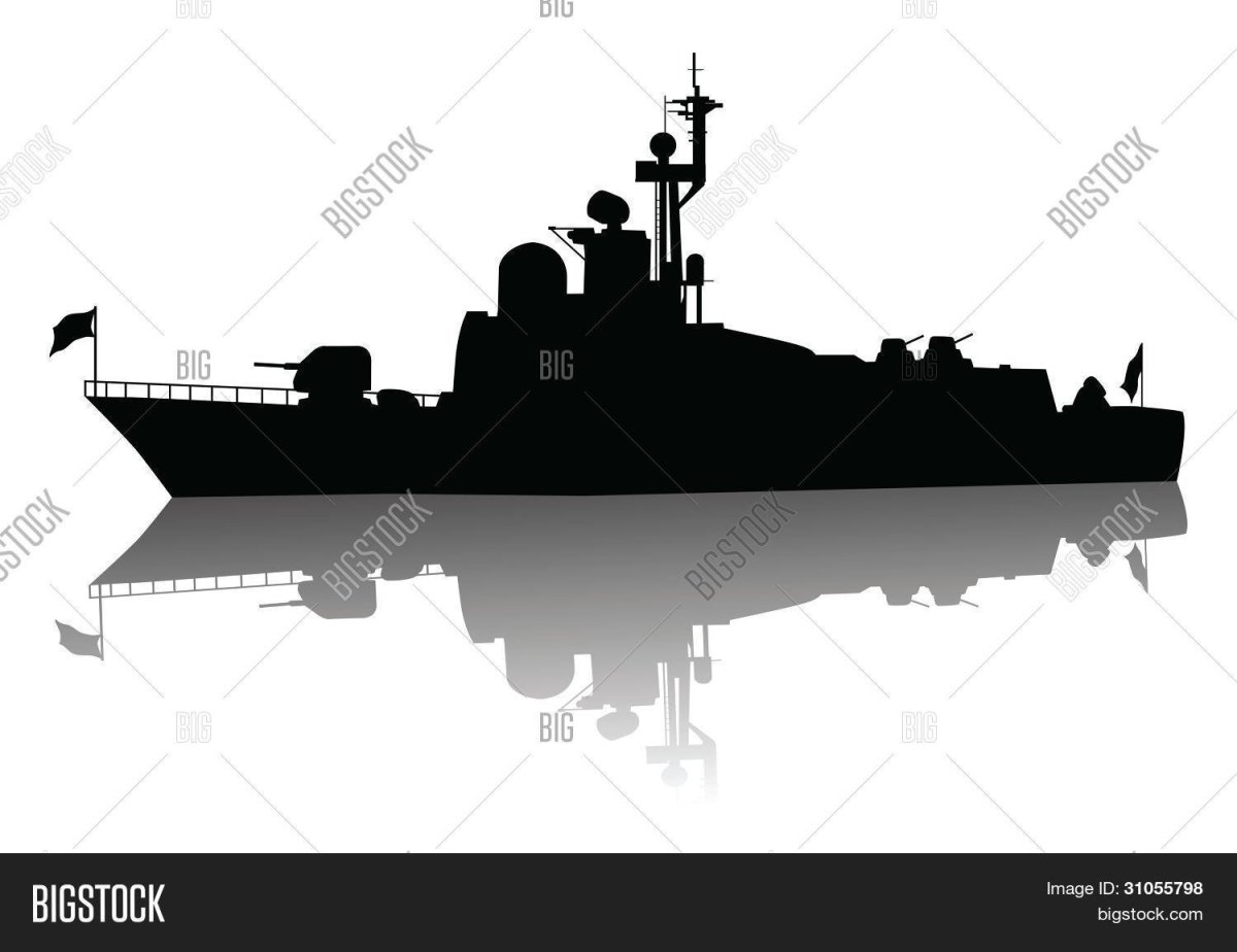 Силуэты военных кораблей России