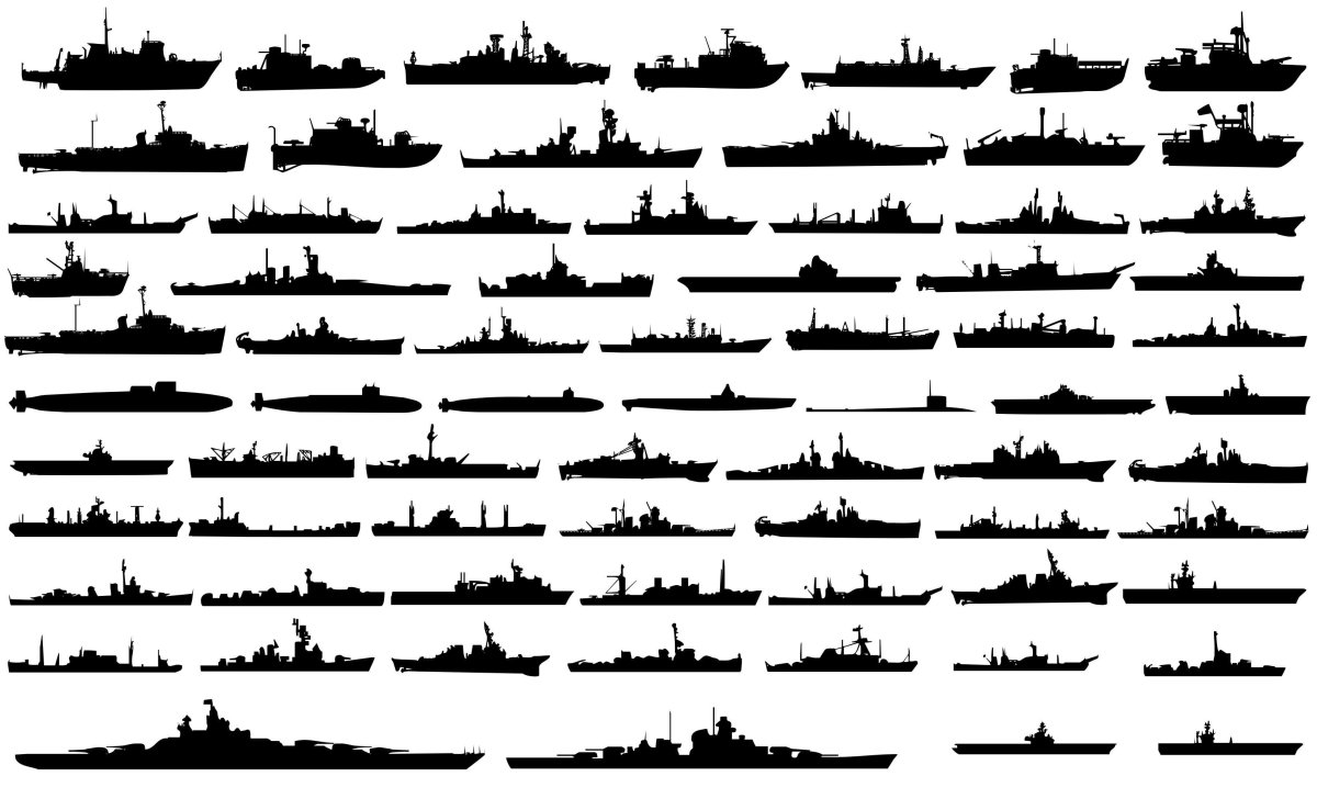 Силуэты кораблей ВМС США