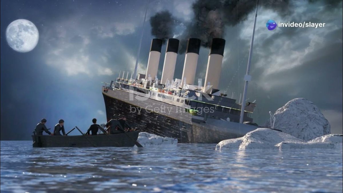 Титаник пароход и Айсберг