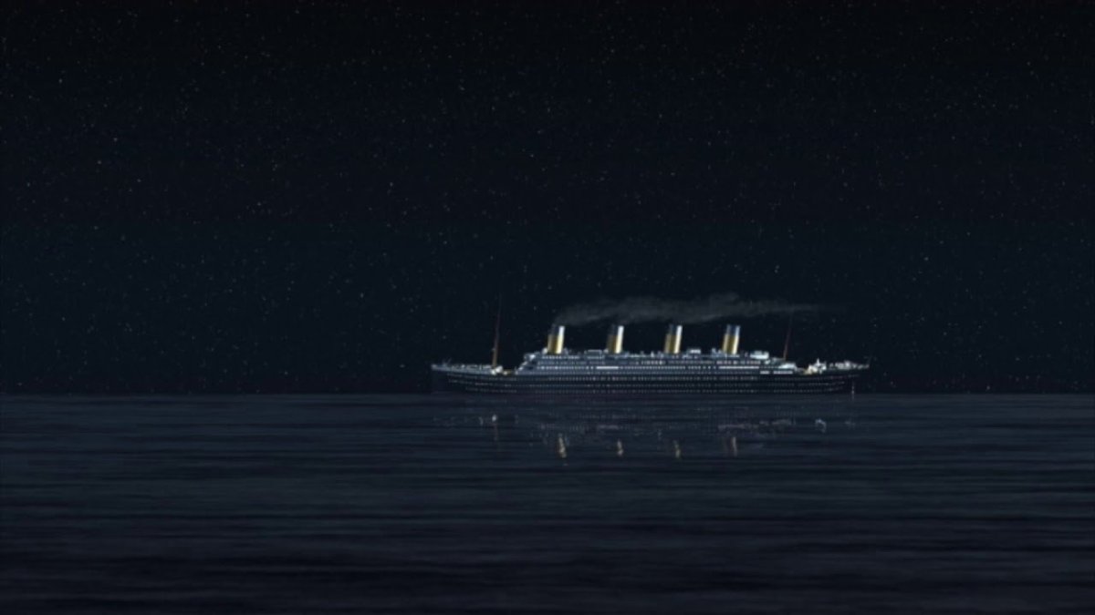 Столкновение с айсбергом Титаник 1997