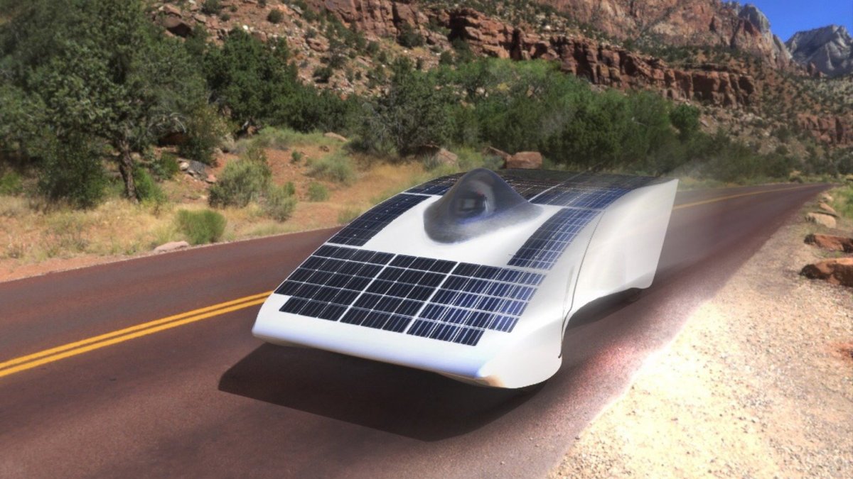 Электрокар с солнечной панелью