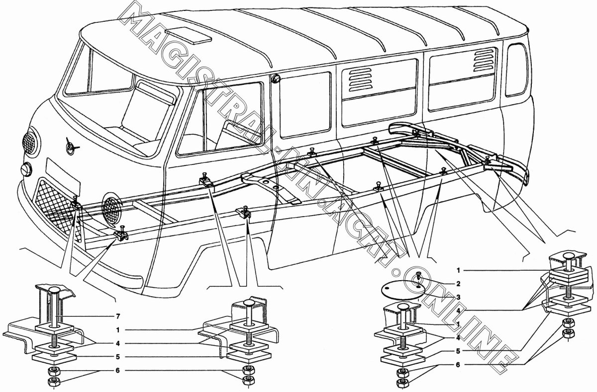 Болты крепления кузова УАЗ 3303