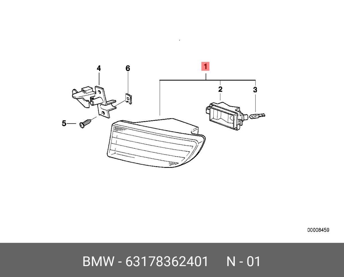Лампа задней ПТФ BMW e71