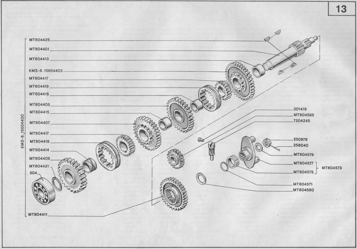 Коробка передач мотоцикла Урал схема