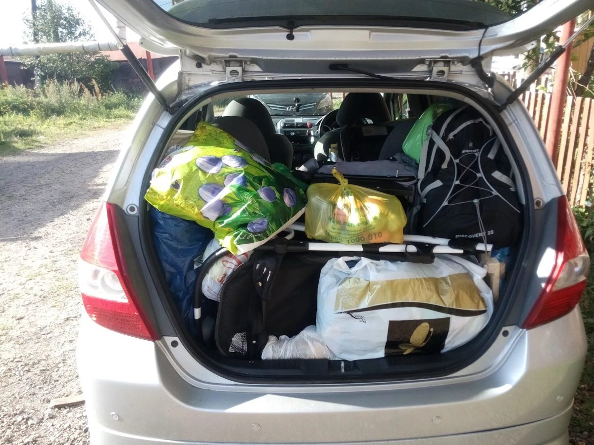 Вместимость багажника Хонда фит