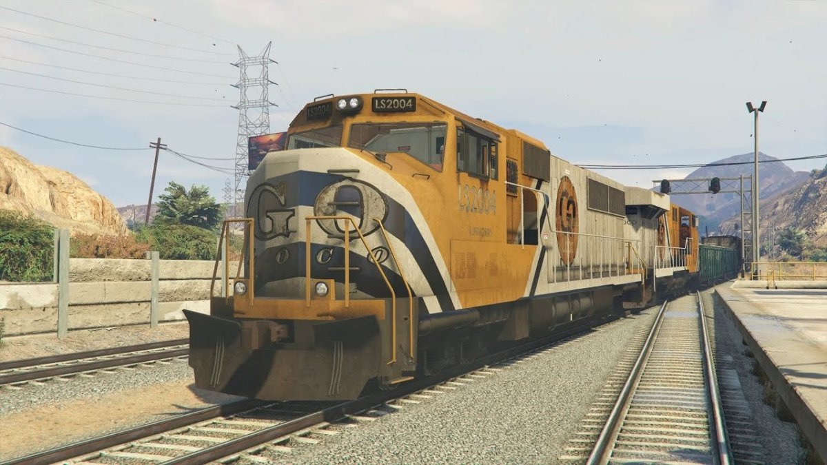 Грузовой поезд в ГТА 5