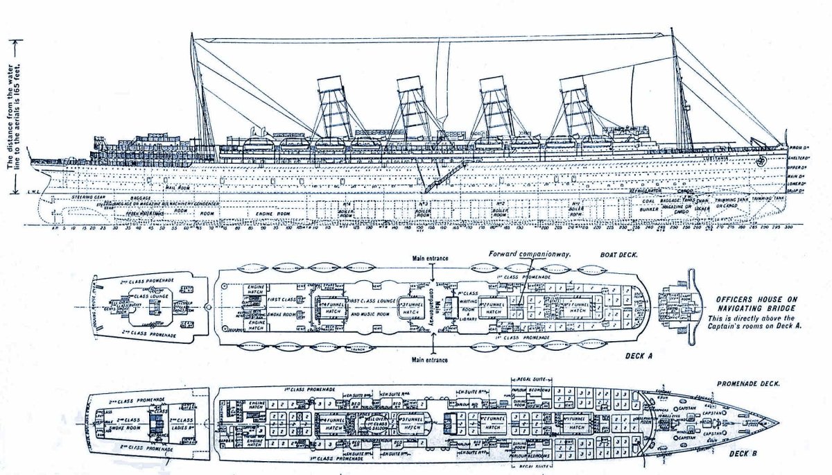 Лузитания чертежи корабля