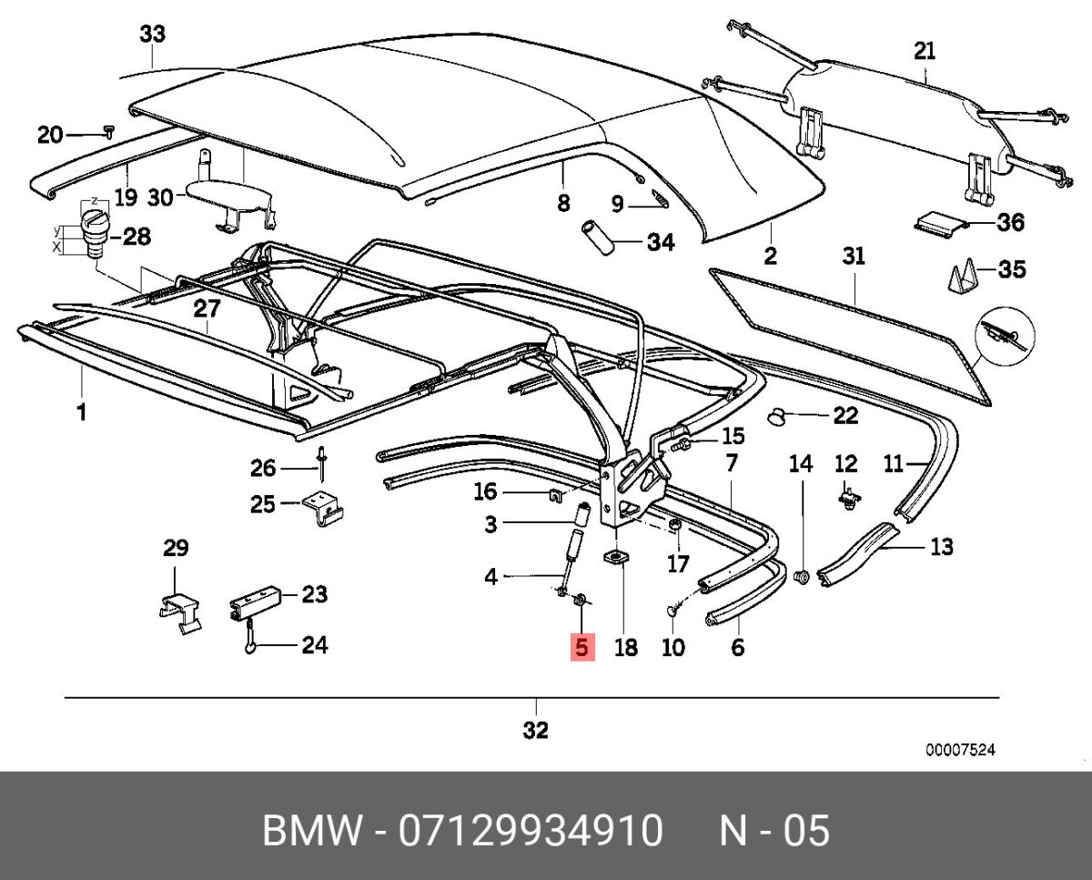 Схема складной крыши w209