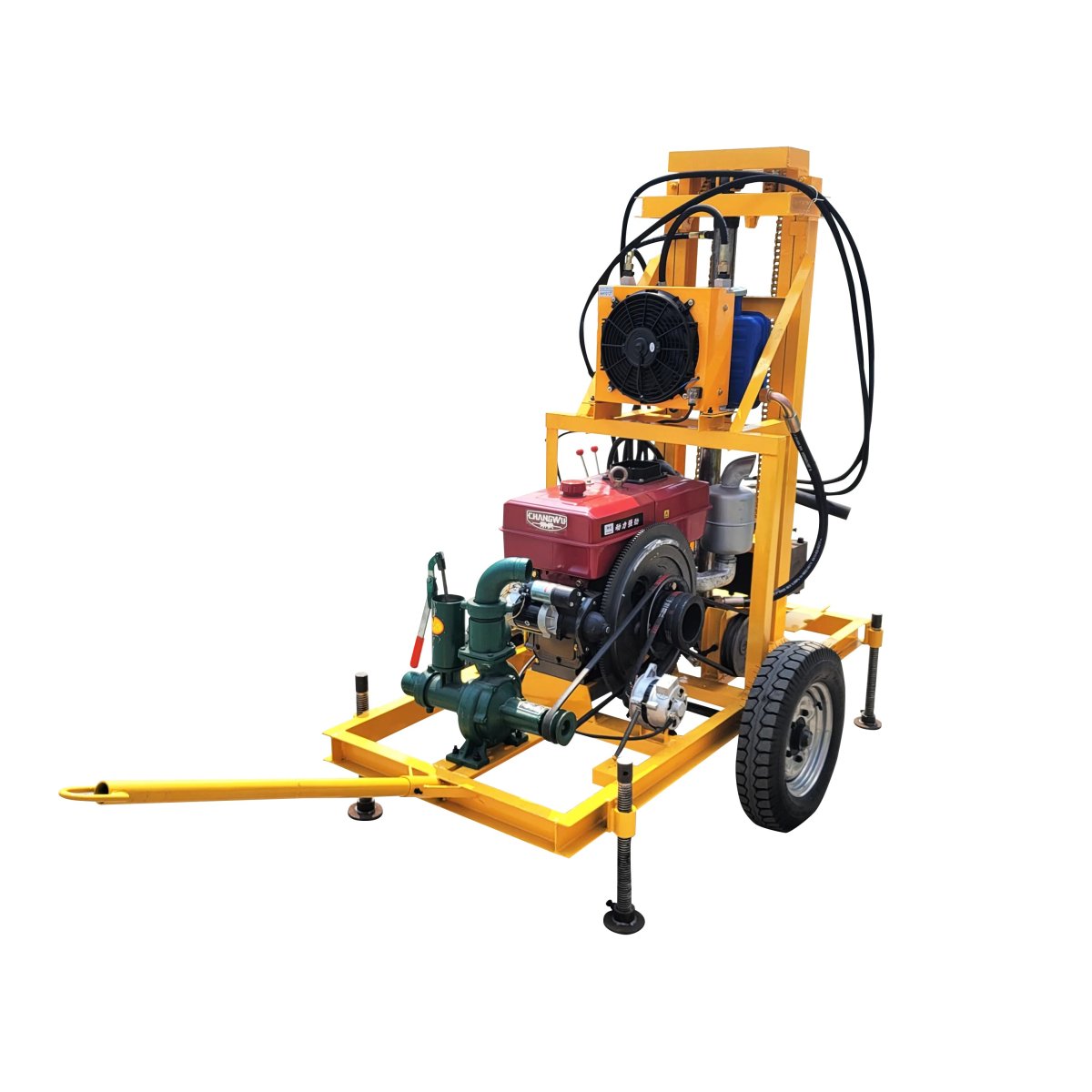 Буровая с катушкой