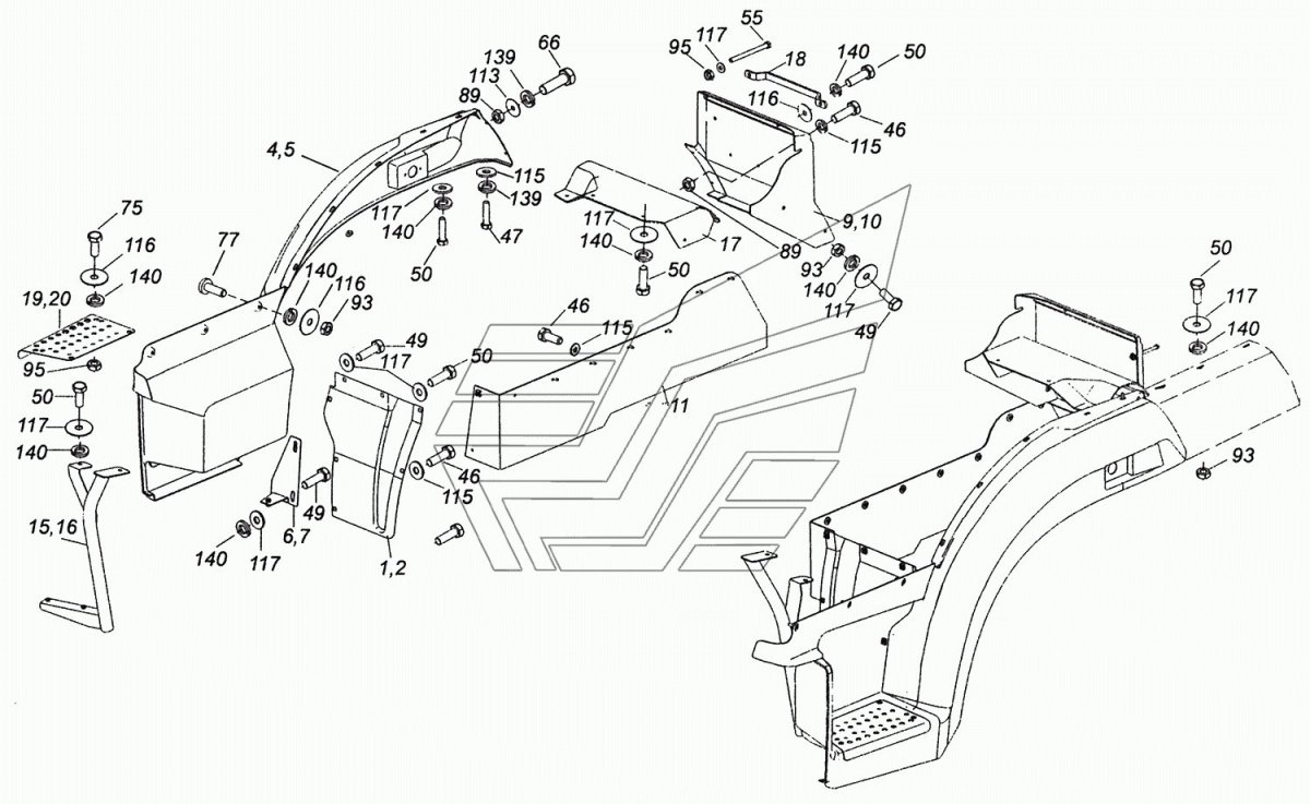 Крыло кабины КАМАЗ 5308