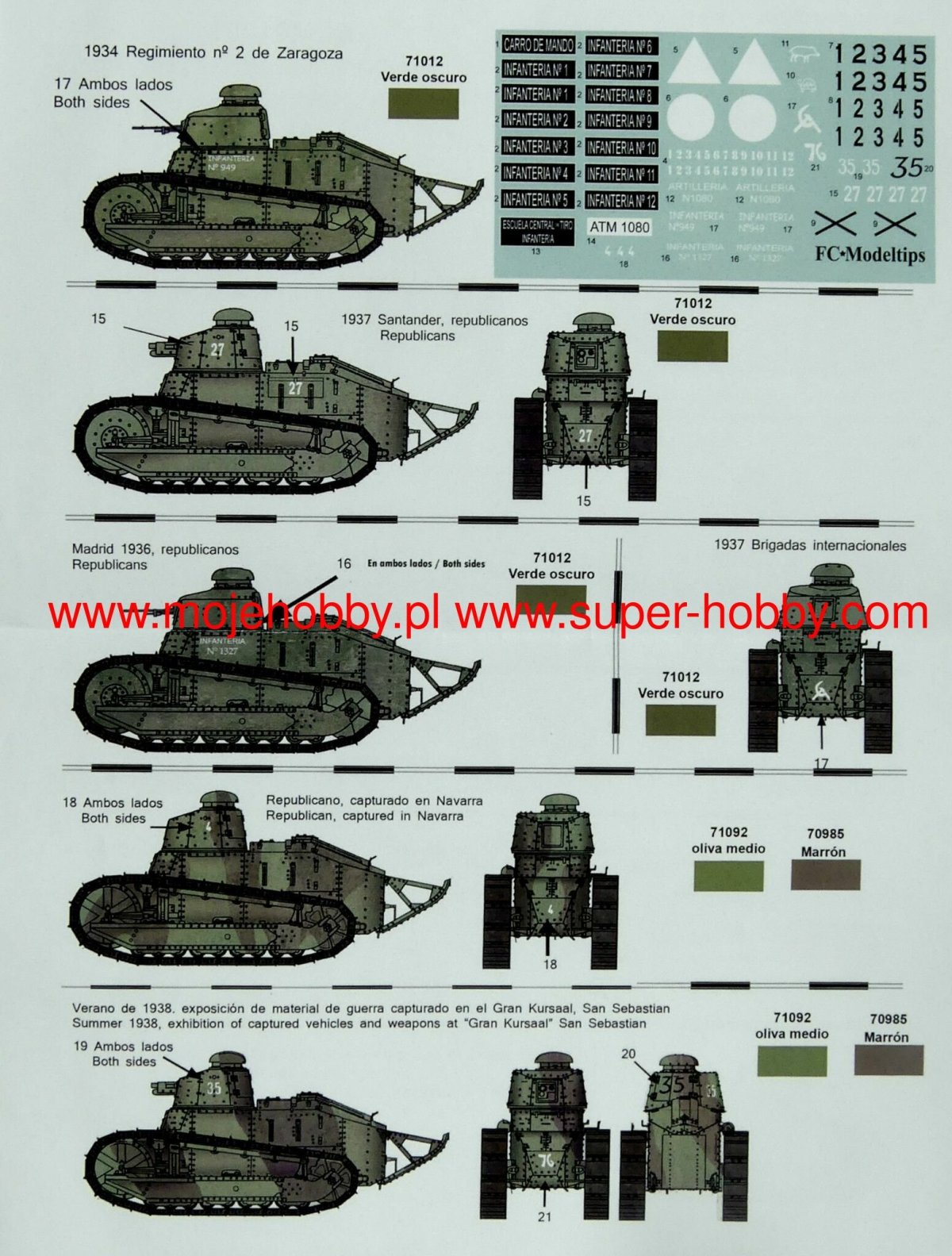 Схемы окраски Рено ФТ 17