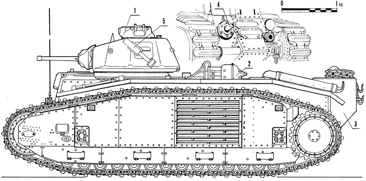 Танк б1 бис в разрезе