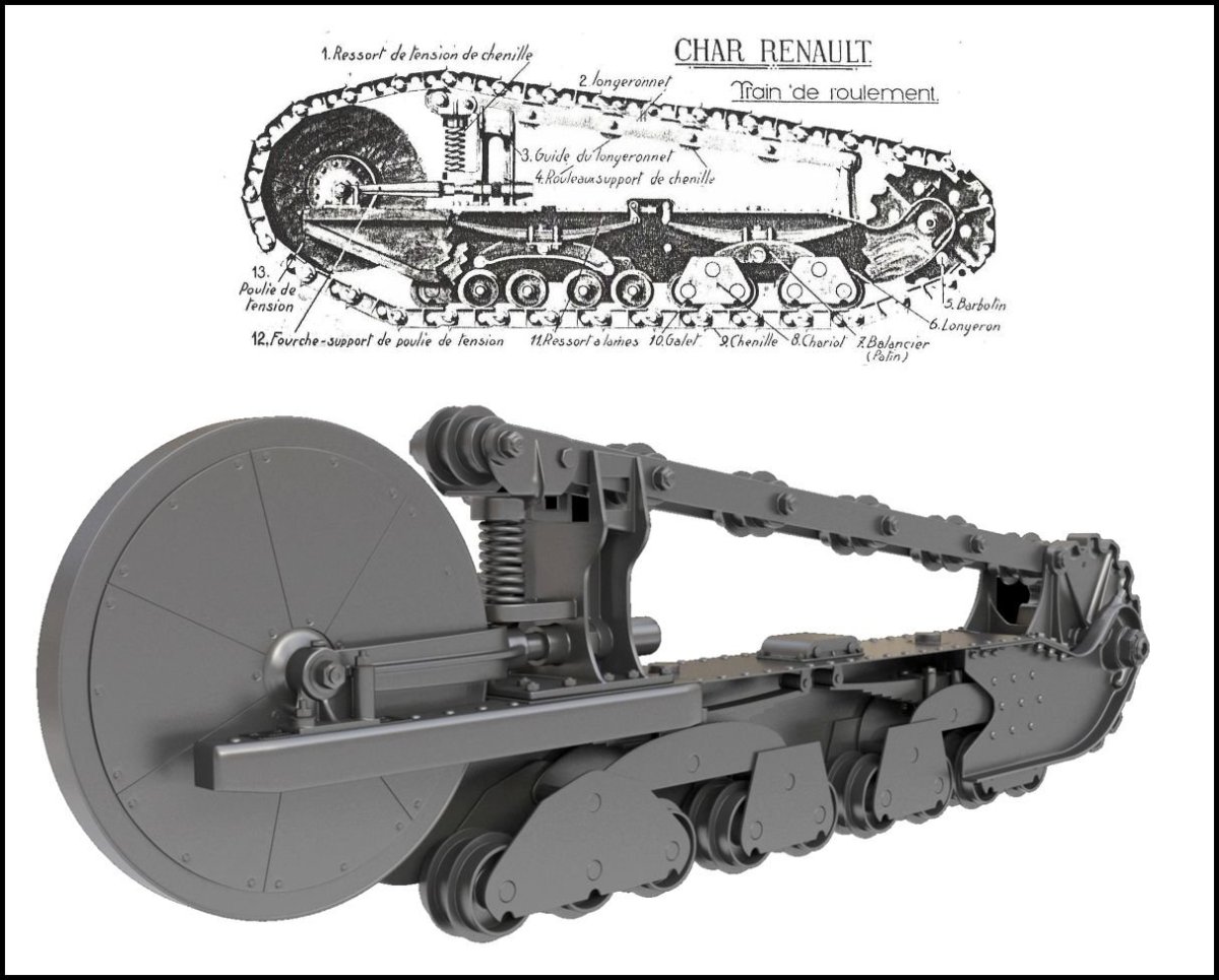 Подвеска танка Рено ft-17