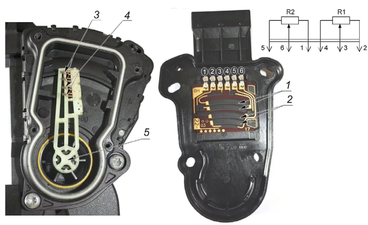 Разъем электронной педали газа ВАЗ 2114