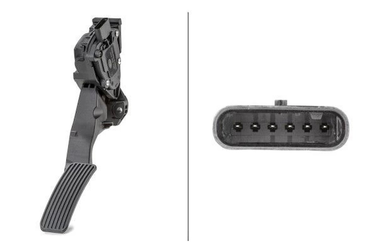 6pv010946021, датчик, положение педали акселератора, HELLA