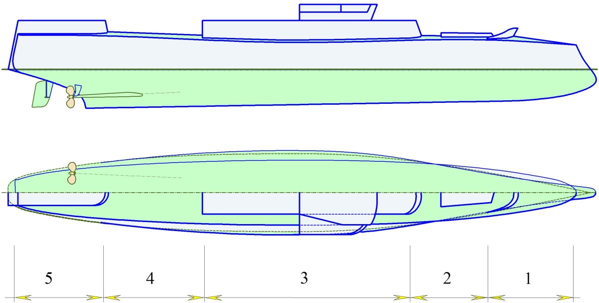 Катера с обратным наклоном форштевня