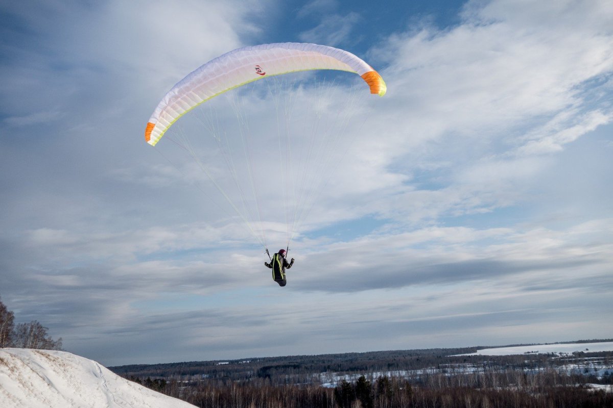 Параплан на лыжах