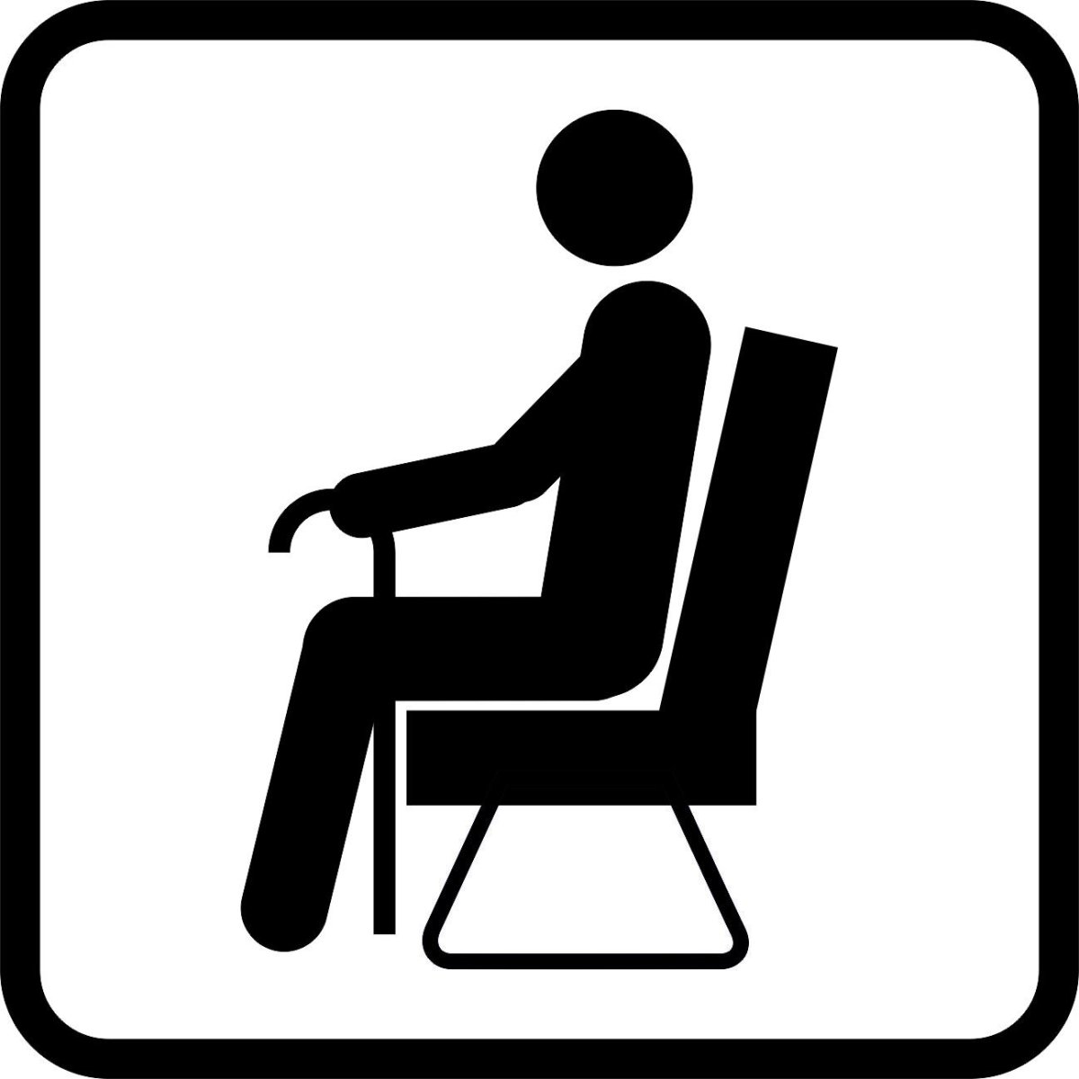 Наклейка место для инвалидов