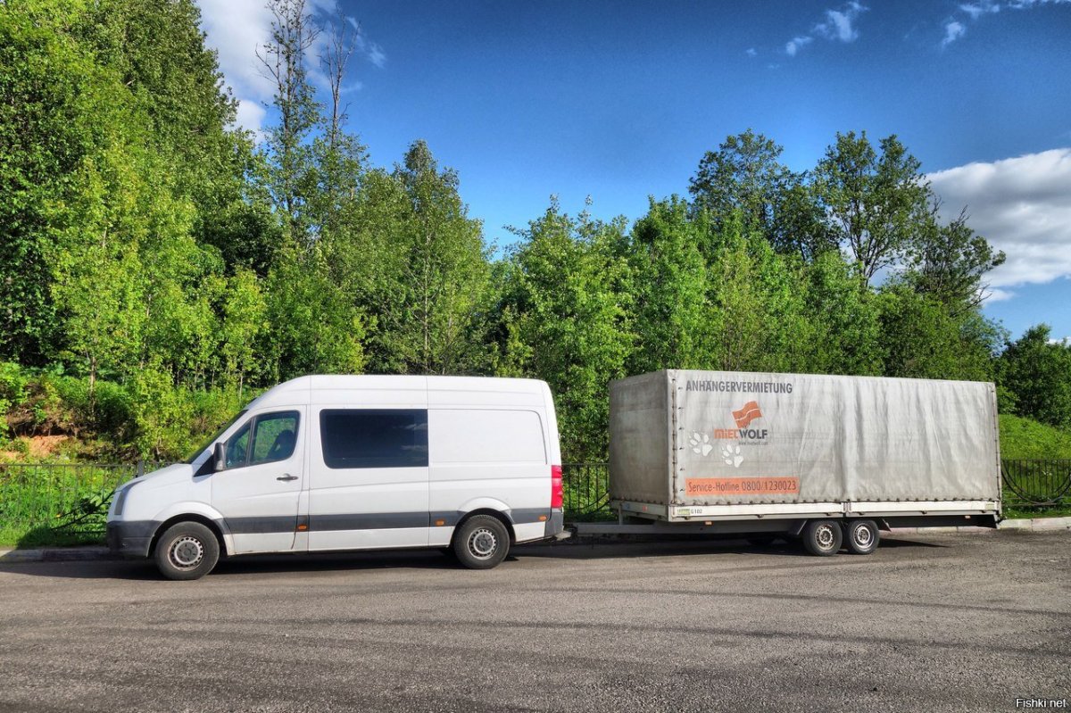 Mercedes Sprinter с прицепом