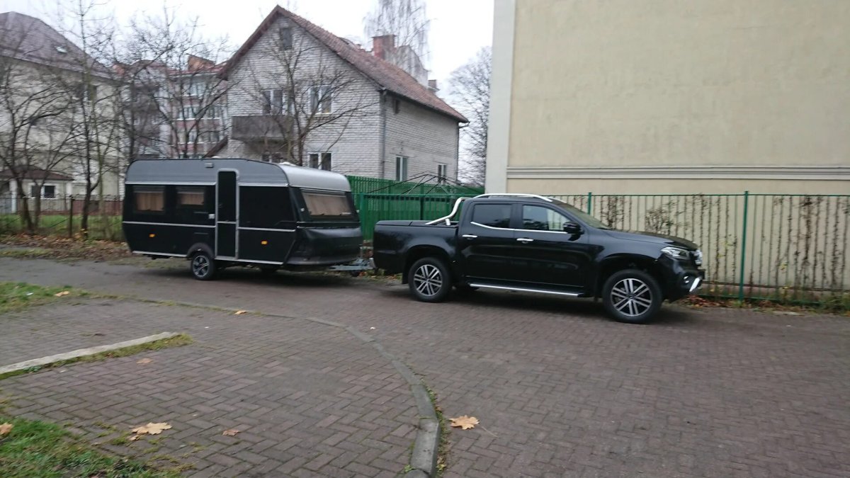 Мерседес 412 с прицепом